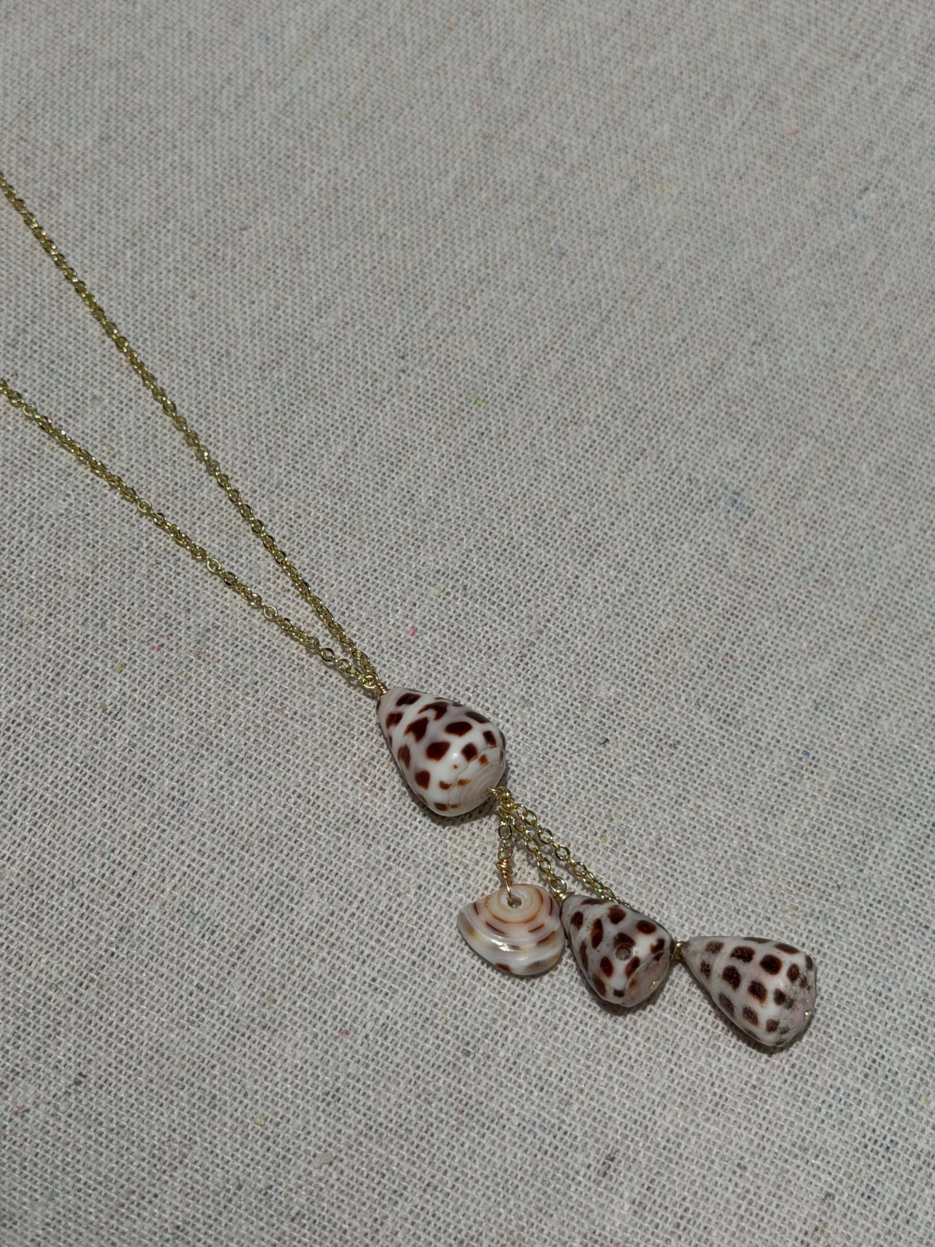 Hebrew Shell Cluster Necklace