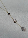 3x Drop Hebrew Shell Necklace