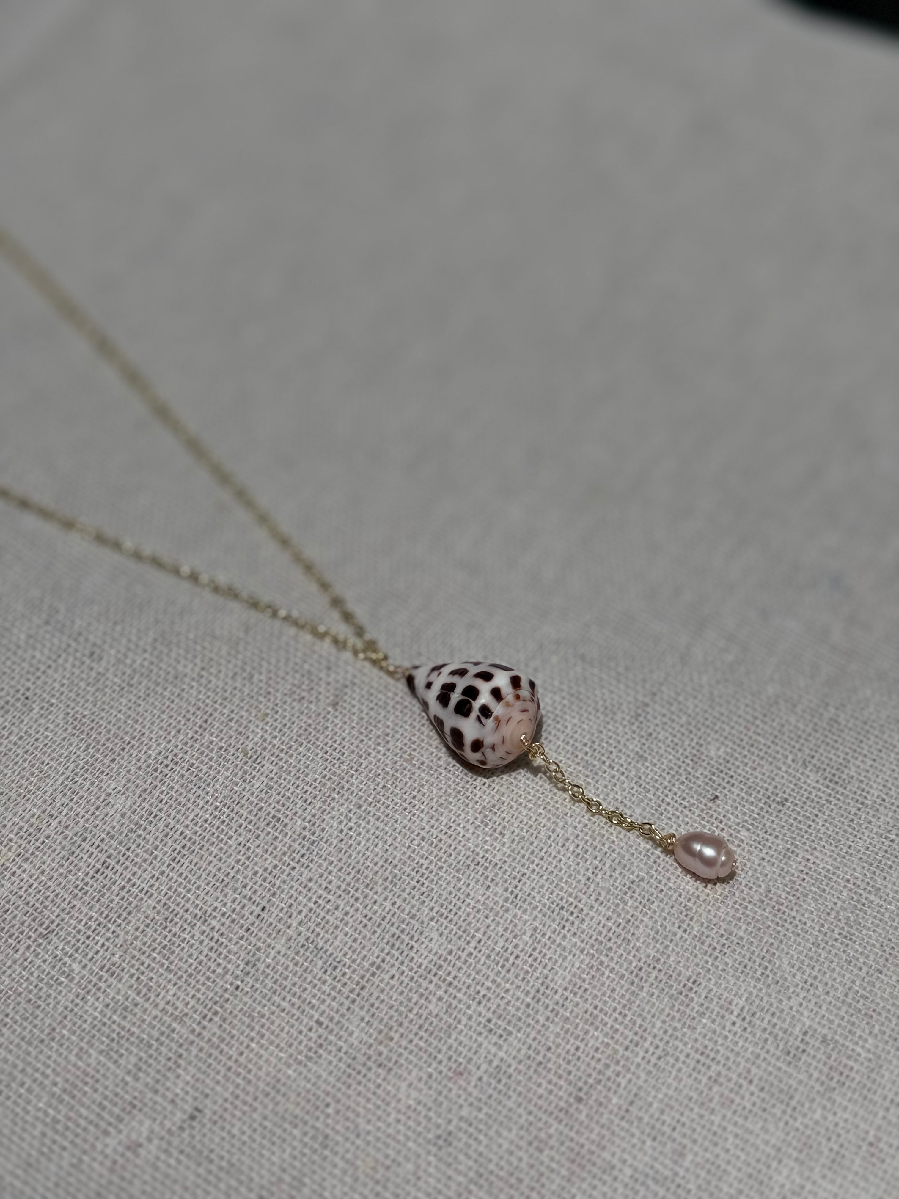 Hebrew Shell Pearl Necklace
