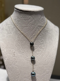 3x Drop Tahitian Pearl Necklace