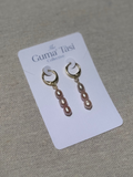 Pink Freshwater Pearl Huggie Earrings