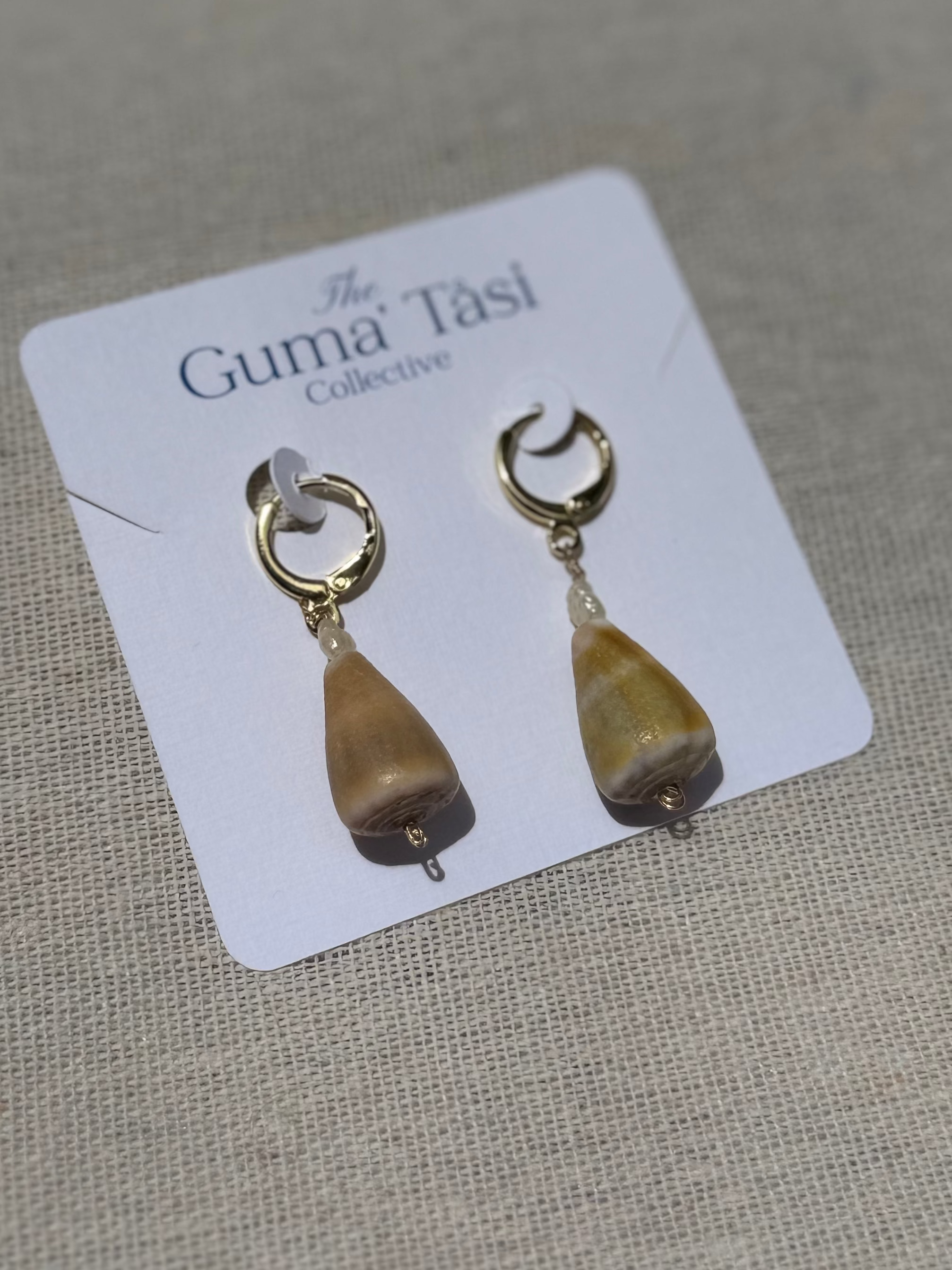 Cone Shell Huggie Earrings