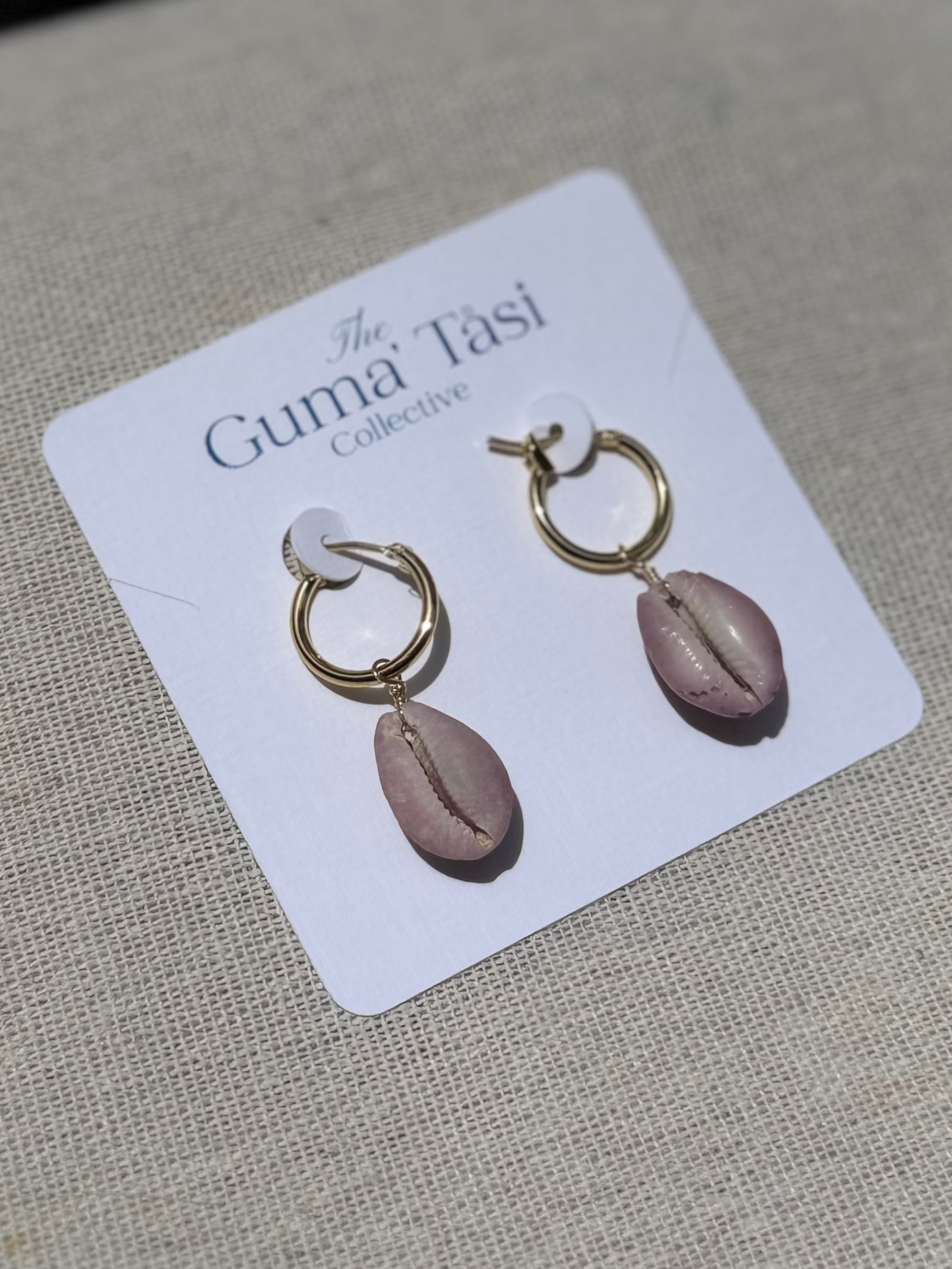 Porous Cowrie Earrings